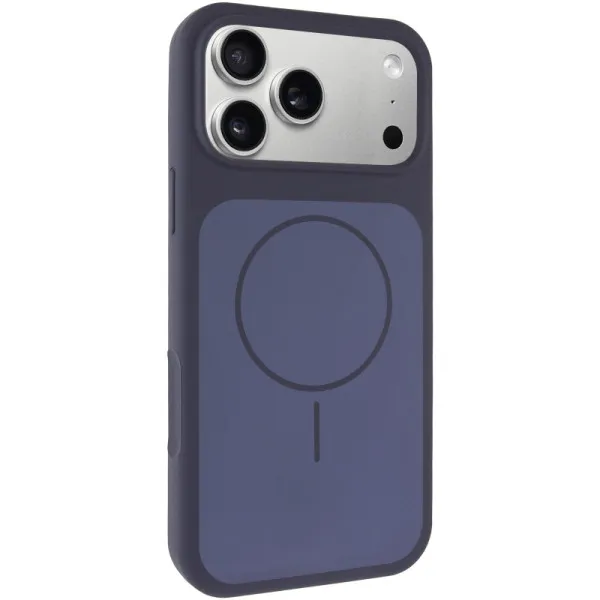 Чохол Silk Duo Color (AA) NO LOGO with Magnetic Fit для Apple iPhone 17 Pro Max (6.9") — Темно-синій — фото 1