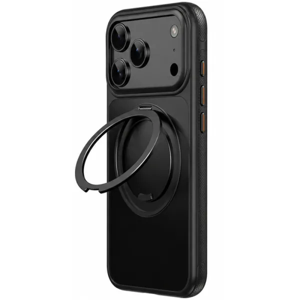Чехол Ummi Stylish with MagSafe Ring для Apple iPhone 17 Pro Max / 18 Pro Max (6.9") — Черный — фото 1