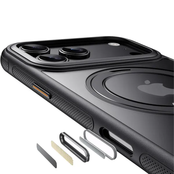 Чехол Ummi Stylish with MagSafe Ring для Apple iPhone 17 Pro Max / 18 Pro Max (6.9") — Черный — фото 4