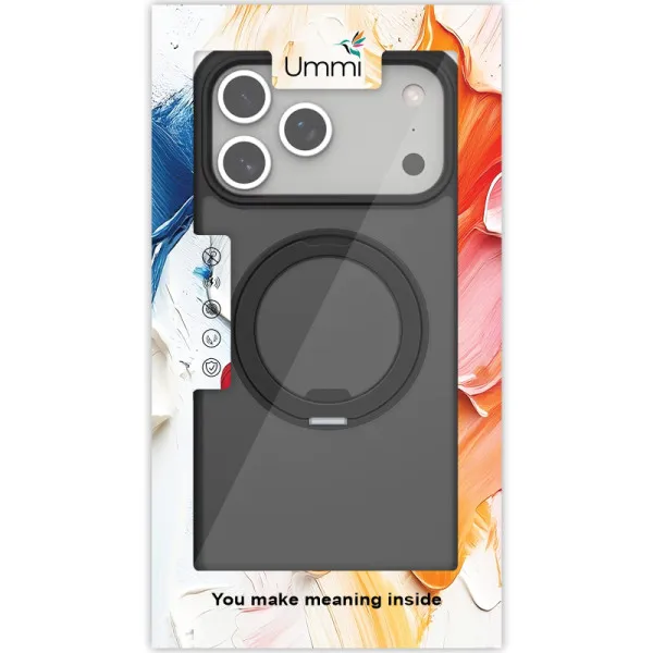 Чехол Ummi Stylish with MagSafe Ring для Apple iPhone 17 Pro Max / 18 Pro Max (6.9") — Черный — фото 5
