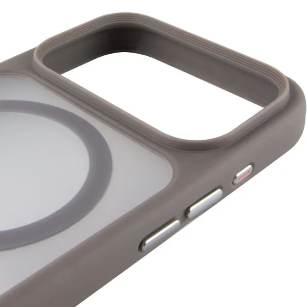 TPU+PC чехол Metal Buttons with Magnetic Fit для Apple iPhone 18 Pro Max / 17 Pro Max (6.9") — Серый — фото 4