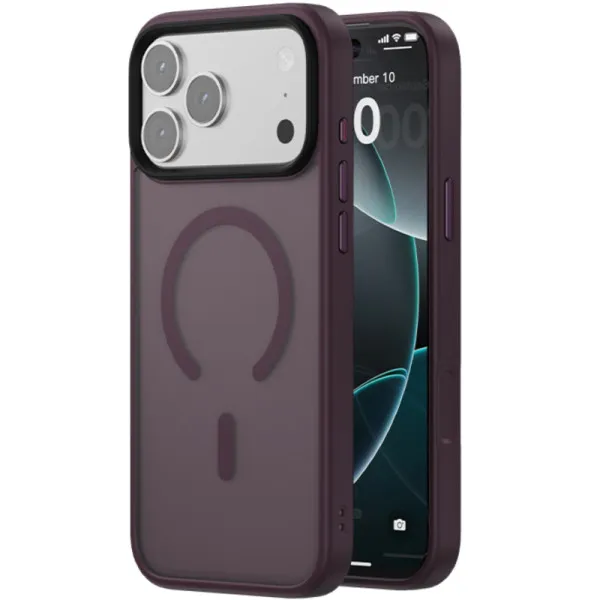 TPU+PC чохол Blueo Skin Friendly Frosted with Magnetic Fit для Apple iPhone 17 Pro Max / 18 Pro Max — Бордовий TPU+PC чохол Blueo Skin Friendly Frosted with Magnetic Fit для Apple iPhone 17 Pro Max / 18 Pro Max — Бордовий