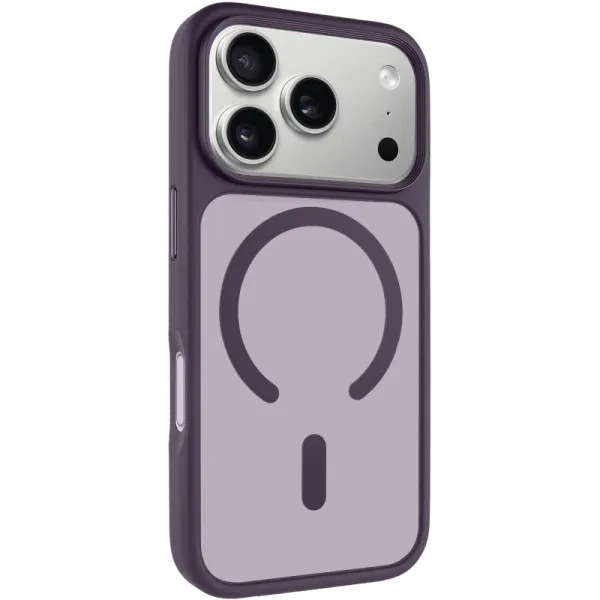 TPU+PC чохол Metal Buttons with Magnetic Fit для Apple iPhone 18 Pro Max / 17 Pro Max (6.9") — Бордовий
