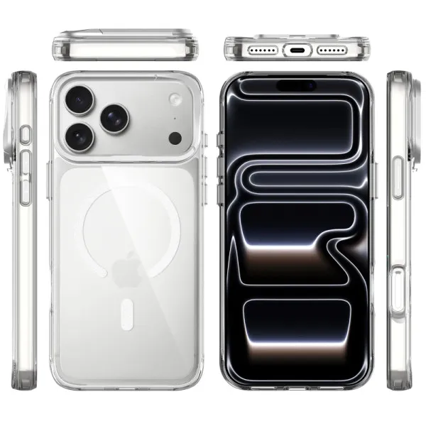 Чехол TPU Space Case Apex with Magnetic Fit для Apple iPhone 17 Pro Max / 18 Pro Max (6.9") — Серебряный — фото 3