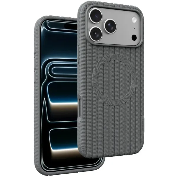 Чехол TPU Knit Case with Magnetic Fit для Apple iPhone 17 Pro Max / 18 Pro Max (6.9") — Серый