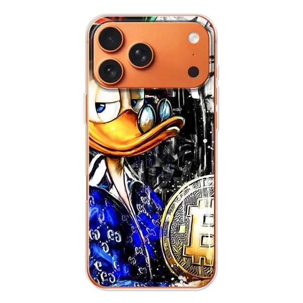 Чехол с принтом «Биткойн Скрудж» для iPhone 17 Pro Max
