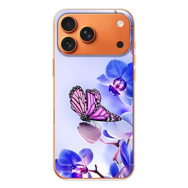 Чехол с принтом «Бабочка на цветочке» для iPhone 17 Pro Max