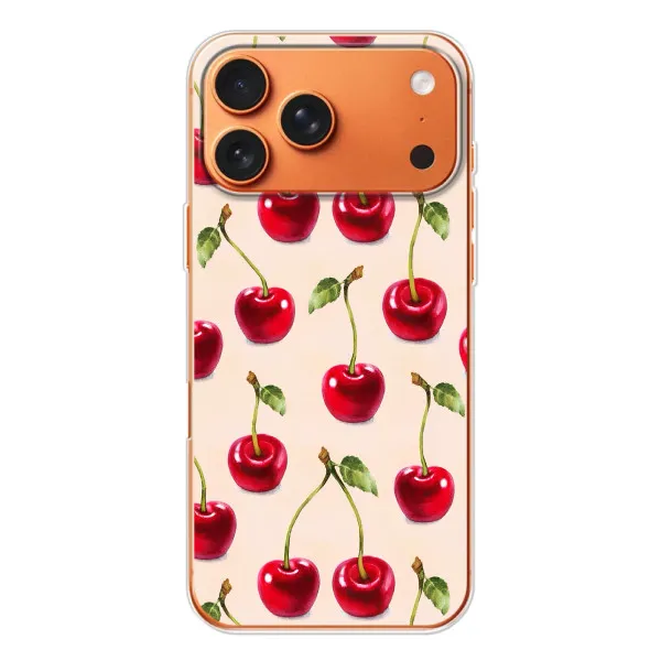 Чехол с принтом «Вишня» для iPhone 17 Pro Max