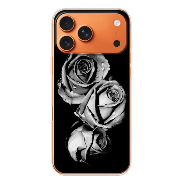 Чохол з принтом «Чорна троянда» для iPhone 17 Pro Max