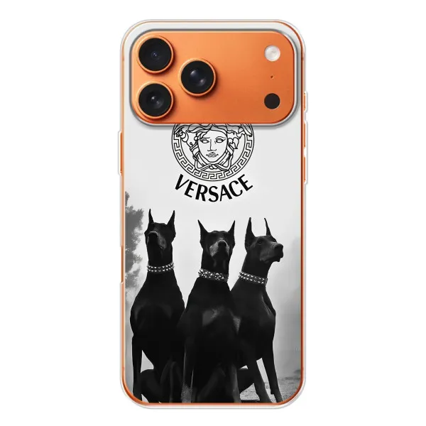 Чохол з принтом «Доберман Версаче» для iPhone 17 Pro Max