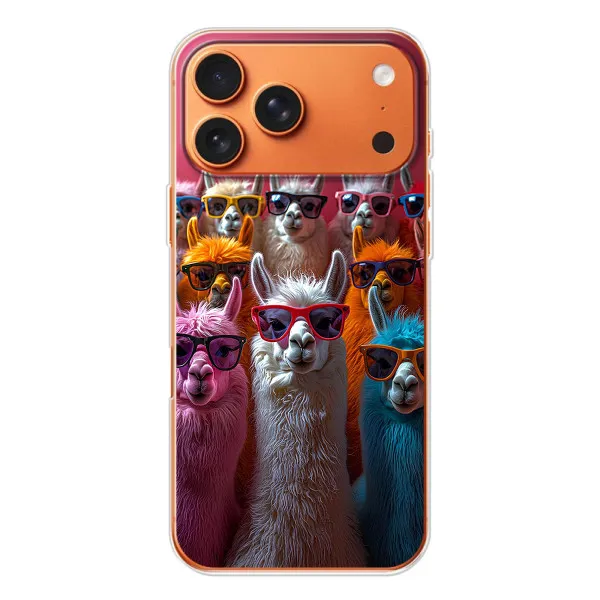 Чехол с принтом «Ламы в очках» для iPhone 17 Pro Max Чехол с принтом «Ламы в очках» для iPhone 17 Pro Max