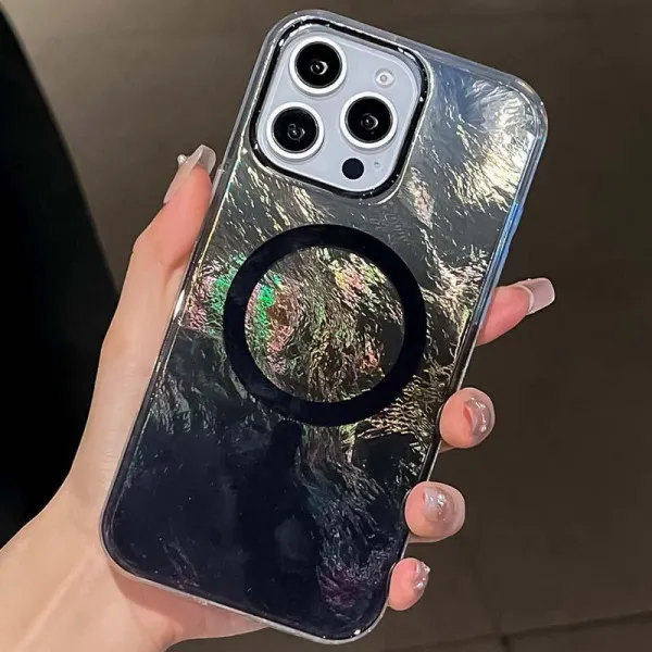 Чохол TPU Shiny Mountain Magnetic Fit для Apple iPhone 17 Pro (6.3") — Чорний — фото 3 Чохол TPU Shiny Mountain Magnetic Fit для Apple iPhone 17 Pro (6.3") — Чорний — фото 3