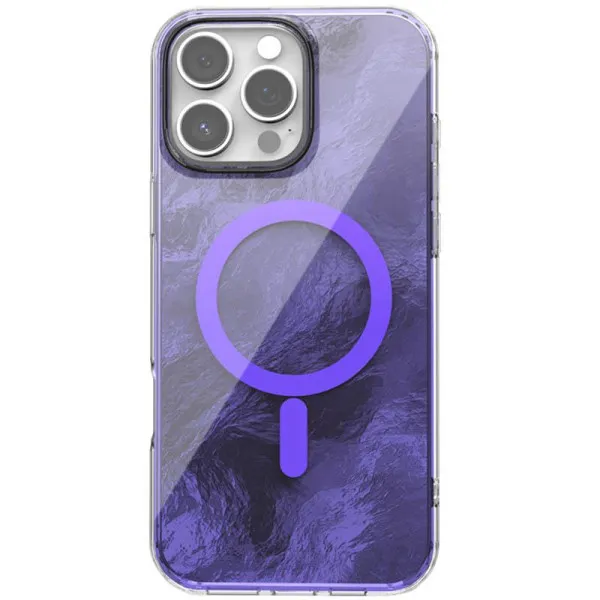 Чохол TPU Shiny Mountain Magnetic Fit для Apple iPhone 17 Pro (6.3") — Фіолетовий — фото 1