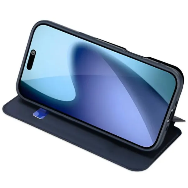 Чохол-книжка Dux Ducis з кишенею для візиток для Apple iPhone 17 Pro (6.3") — Синій — фото 2 Чохол-книжка Dux Ducis з кишенею для візиток для Apple iPhone 17 Pro (6.3") — Синій — фото 2