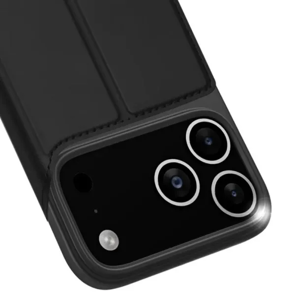 Чохол-книжка Dux Ducis з кишенею для візиток для Apple iPhone 17 Pro (6.3") — Чорний — фото 5 Чохол-книжка Dux Ducis з кишенею для візиток для Apple iPhone 17 Pro (6.3") — Чорний — фото 5