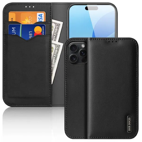 Чохол-книжка Dux Ducis Hivo для Apple iPhone 17 Pro (6.3") — Чорний — фото 2 Чохол-книжка Dux Ducis Hivo для Apple iPhone 17 Pro (6.3") — Чорний — фото 2