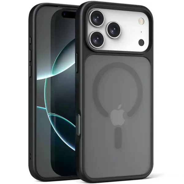 TPU+PC чохол Metal Buttons with Magnetic Fit для Apple iPhone 17 Pro (6.3") — Чорний — фото 1 TPU+PC чохол Metal Buttons with Magnetic Fit для Apple iPhone 17 Pro (6.3") — Чорний — фото 1