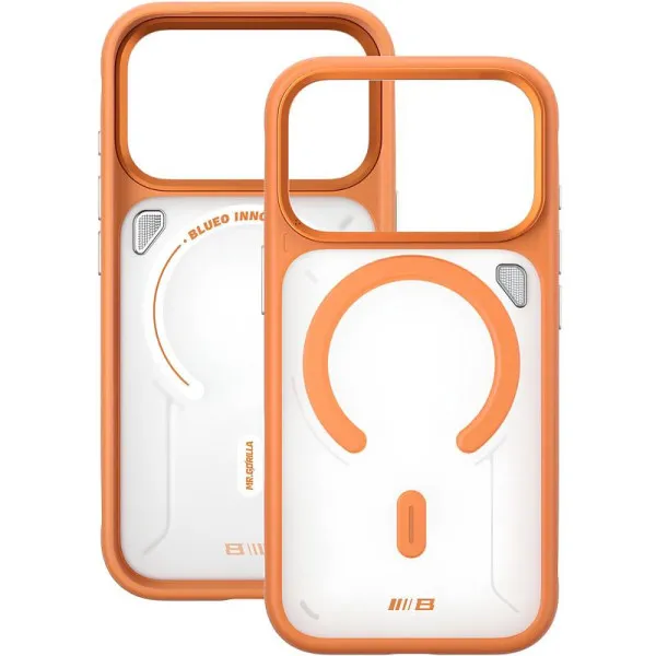 TPU+PC чохол Blueo Frosted Heat Dissip. with MagSafe для Apple iPhone 17 Pro / 18 Pro (6.3") — Помаранчевий — фото 3 TPU+PC чохол Blueo Frosted Heat Dissip. with MagSafe для Apple iPhone 17 Pro / 18 Pro (6.3") — Помаранчевий — фото 3