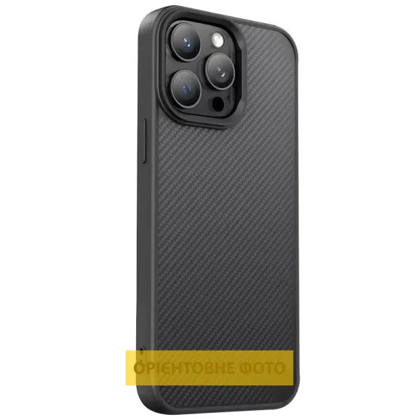TPU чохол Carbon Protective with Magnetic Fit для Apple iPhone 17 Pro (6.3") — Чорний — фото 1 TPU чохол Carbon Protective with Magnetic Fit для Apple iPhone 17 Pro (6.3") — Чорний — фото 1