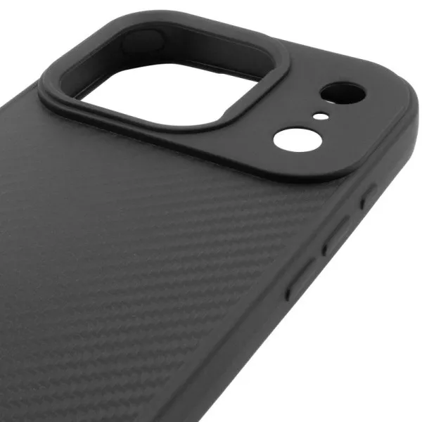 TPU чохол Carbon Protective with Magnetic Fit для Apple iPhone 17 Pro (6.3") — Чорний — фото 5 TPU чохол Carbon Protective with Magnetic Fit для Apple iPhone 17 Pro (6.3") — Чорний — фото 5