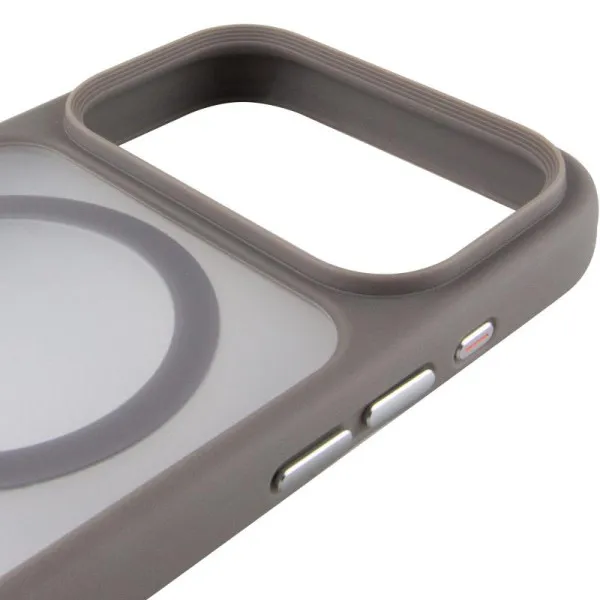 TPU+PC чохол Metal Buttons with Magnetic Fit для Apple iPhone 17 Pro (6.3") — Сірий — фото 4 TPU+PC чохол Metal Buttons with Magnetic Fit для Apple iPhone 17 Pro (6.3") — Сірий — фото 4