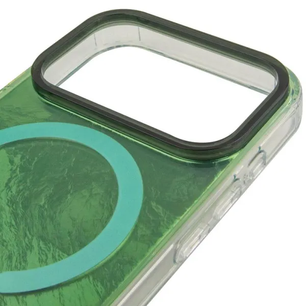 Чохол TPU Shiny Mountain Magnetic Fit для Apple iPhone 17 Pro (6.3") — Зелений — фото 4