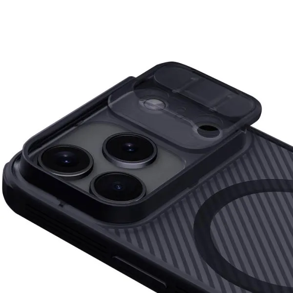 Карбонова накладка Nillkin CamShield Pro Magnetic для Apple iPhone 17 Pro (6.3") — Чорний — фото 4 Карбонова накладка Nillkin CamShield Pro Magnetic для Apple iPhone 17 Pro (6.3") — Чорний — фото 4