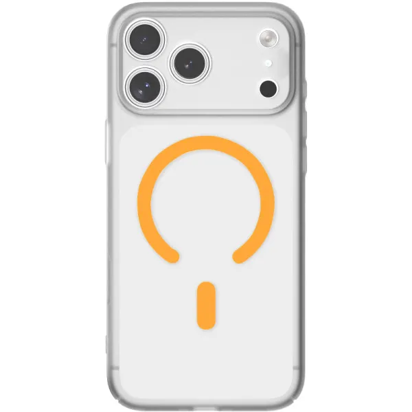 Чехол PC Slim Matte with Magnetic Fit (camera button) для Apple iPhone 17 Pro (6.3") — Оранжевый — фото 2 Чехол PC Slim Matte with Magnetic Fit (camera button) для Apple iPhone 17 Pro (6.3") — Оранжевый — фото 2