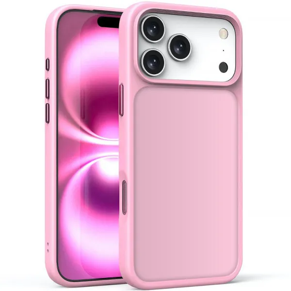 TPU+PC чохол Metal Buttons для Apple iPhone 17 Pro (6.3") — Рожевий