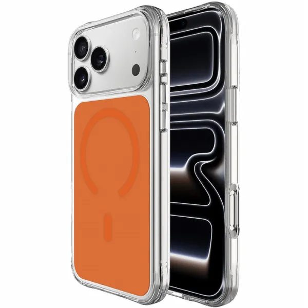 Чохол TPU+PC Space Pure Color with Magnetic Fit для Apple iPhone 17 Pro / 18 Pro (6.3") — Помаранчевий — фото 1