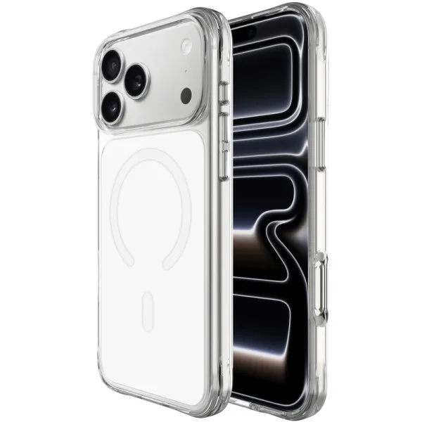 Чохол TPU+PC Space Pure Color with Magnetic Fit для Apple iPhone 17 Pro / 18 Pro (6.3") — Білий — фото 1