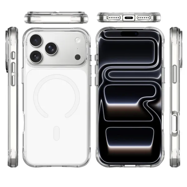 Чохол TPU+PC Space Pure Color with Magnetic Fit для Apple iPhone 17 Pro / 18 Pro (6.3") — Білий — фото 3