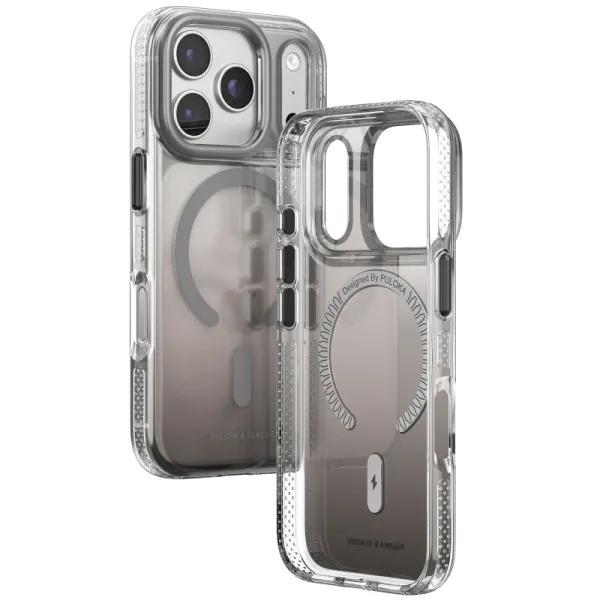 Чохол TPU+PC Puloka Resplendent with Magnetic Fit для Apple iPhone 17 Pro / 18 Pro (6.3") — Сірий — фото 2