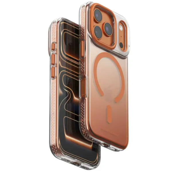 Чохол TPU+PC Puloka Resplendent with Magnetic Fit для Apple iPhone 17 Pro / 18 Pro (6.3") — Помаранчевий — фото 1