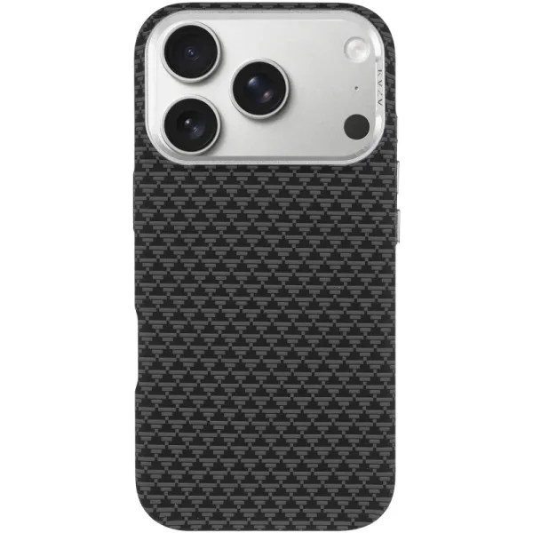 Чехол TPU+PC KVZV Triangular Pattern with Magnetic Fit для Apple iPhone 17 Pro / 18 Pro (6.3") — Черный — фото 3