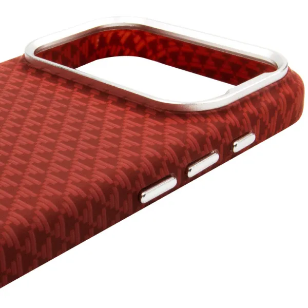 Чохол TPU+PC KVZV Triangular Pattern with Magnetic Fit для Apple iPhone 17 Pro / 18 Pro (6.3") — Червоний — фото 4 Чохол TPU+PC KVZV Triangular Pattern with Magnetic Fit для Apple iPhone 17 Pro / 18 Pro (6.3") — Червоний — фото 4
