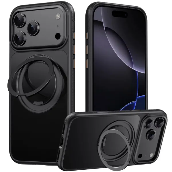 Чехол Ummi Stylish with MagSafe Ring для Apple iPhone 17 Pro / 18 Pro (6.3") — Черный — фото 2