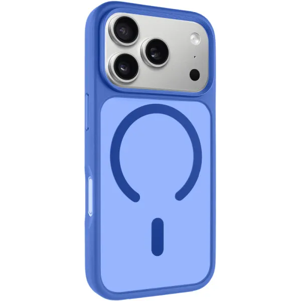 TPU+PC чехол Metal Buttons with Magnetic Fit для Apple iPhone 18 Pro / 17 Pro (6.3") — Голубой