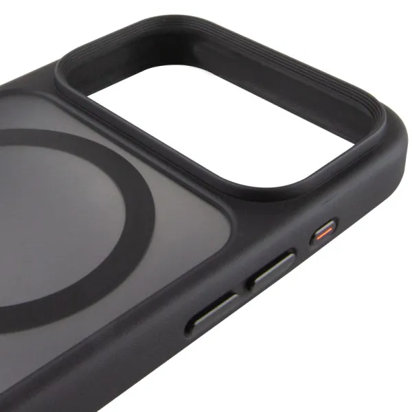TPU+PC чехол Metal Buttons with Magnetic Fit для Apple iPhone 18 Pro / 17 Pro (6.3") — Черный — фото 4