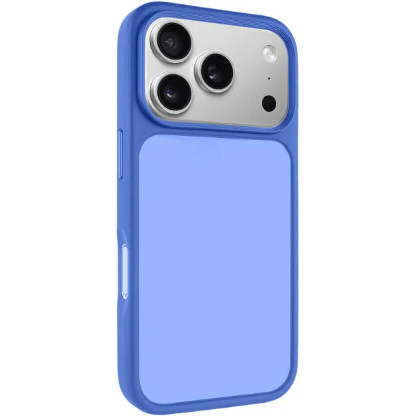 TPU+PC чехол Metal Buttons для Apple iPhone 18 Pro / 17 Pro (6.3") — Голубой