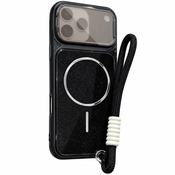 Чехол TPU+PC Pacific with Magnetic Fit and straps для Apple iPhone 17 Pro / 18 Pro (6.3") — Черный — фото 1