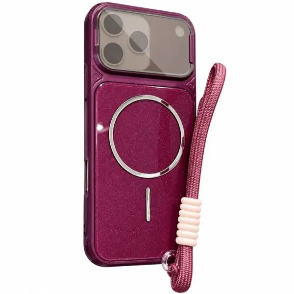 Чехол TPU+PC Pacific with Magnetic Fit and straps для Apple iPhone 17 Pro / 18 Pro (6.3") — Красный — фото 1