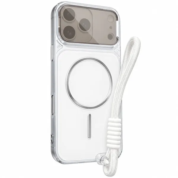 Чехол TPU+PC Pacific with Magnetic Fit and straps для Apple iPhone 17 Pro / 18 Pro (6.3") — Белый — фото 1