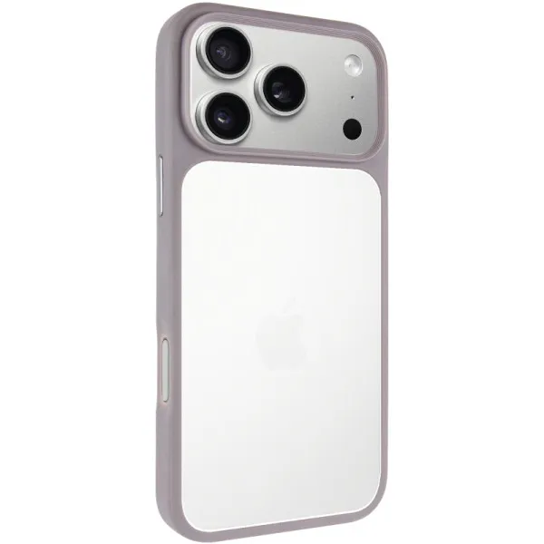 TPU+PC чохол Metal Buttons для Apple iPhone 18 Pro / 17 Pro (6.3") — Сірий — фото 1