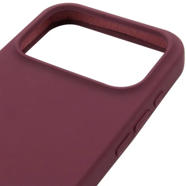 Чехол Silk (AA) NO LOGO with Magnetic Fit для Apple iPhone 17 Pro / 18 Pro (6.3") — Бордовый — фото 1