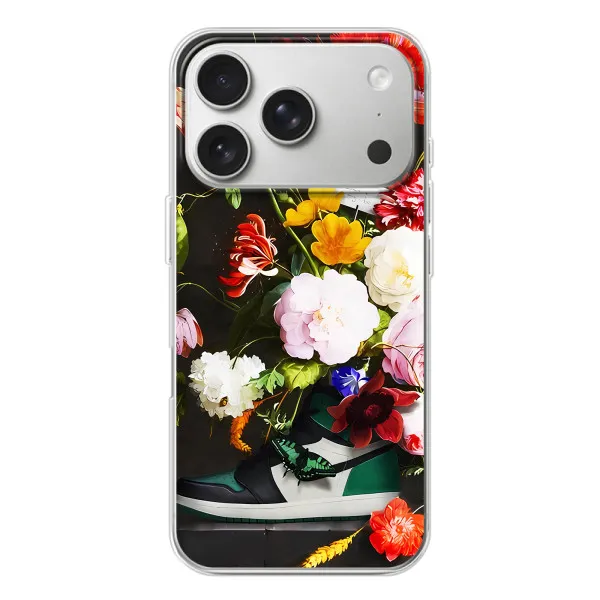 Чохол з принтом «Nike цветы» для iPhone 17 Pro