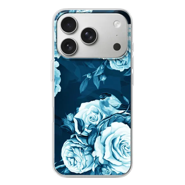 Чехол с принтом «Голубые Бутоны» для iPhone 17 Pro