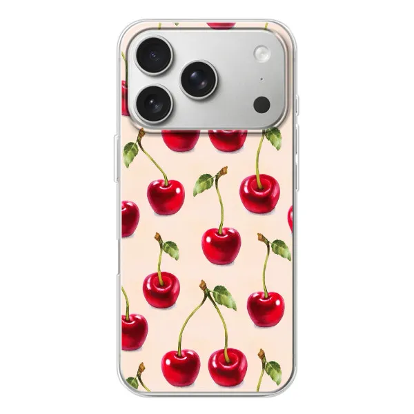 Чехол с принтом «Вишня» для iPhone 17 Pro