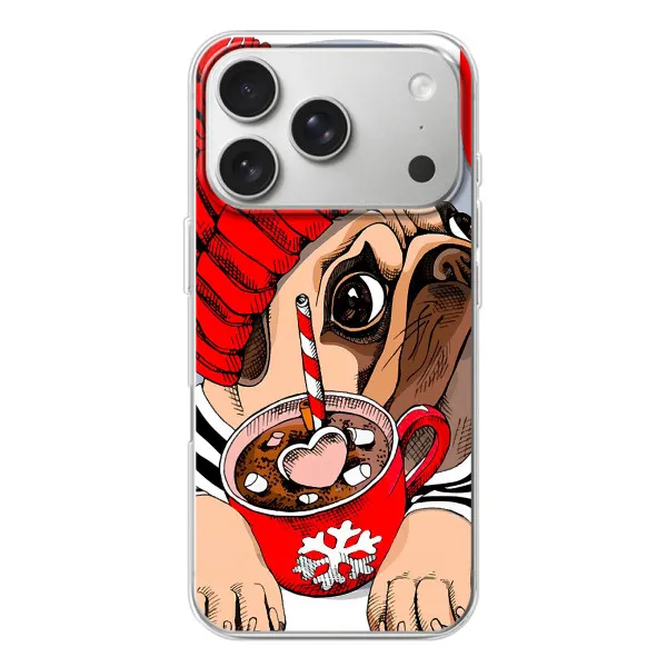 Чохол з принтом «Песик в шапці» для iPhone 17 Pro