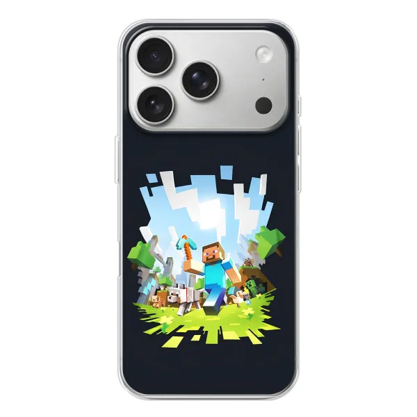 Чохол з принтом «персонажі Minecraft» для iPhone 17 Pro